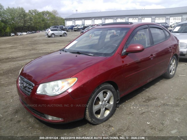 KMHDU46D28U355565 - 2008 HYUNDAI ELANTRA GLS/SE/LIMITED RED photo 2