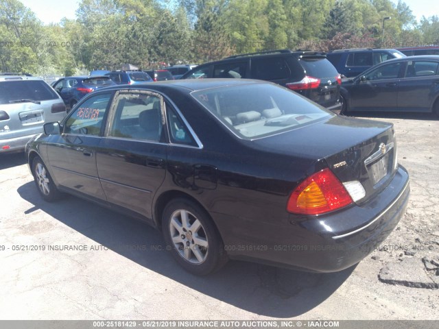 4T1BF28B61U147762 - 2001 TOYOTA AVALON XL/XLS BLACK photo 3