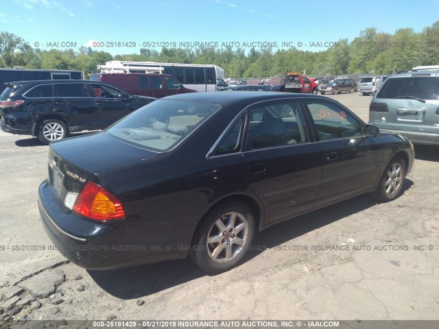 4T1BF28B61U147762 - 2001 TOYOTA AVALON XL/XLS BLACK photo 4