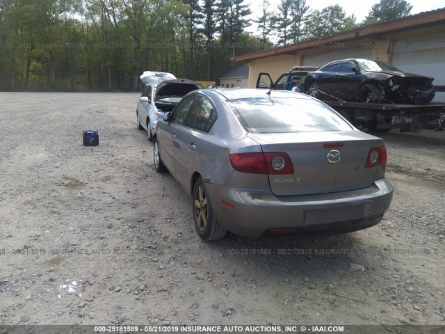 JM1BK12F251273100 - 2005 MAZDA 3 I GRAY photo 3