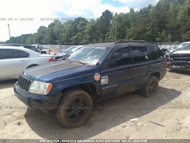 1J4GW48N61C532884 - 2001 JEEP GRAND CHEROKEE LAREDO 蓝色 照片 2