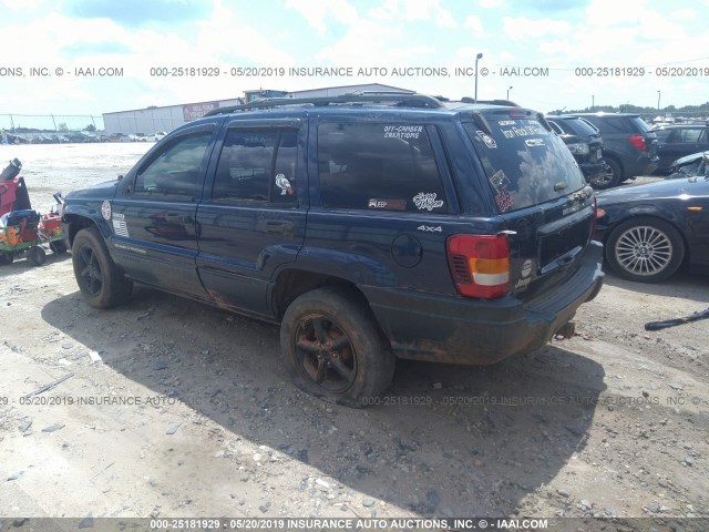 1J4GW48N61C532884 - 2001 JEEP GRAND CHEROKEE LAREDO 蓝色 照片 3