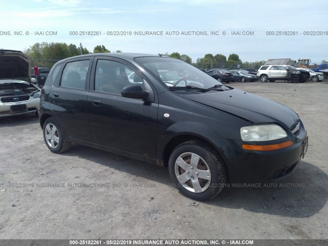 KL1TD666X6B584346 - 2006 CHEVROLET AVEO LS BLACK photo 1