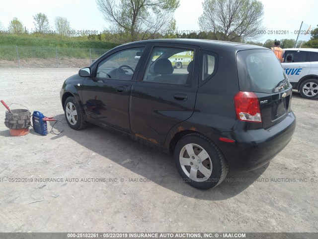 KL1TD666X6B584346 - 2006 CHEVROLET AVEO LS BLACK photo 3