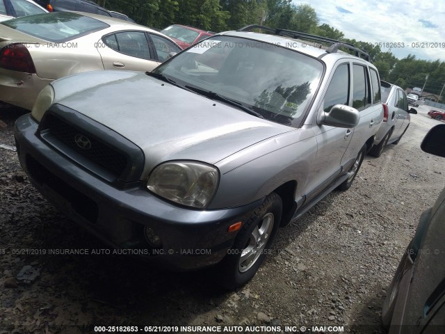 KM8SC73D53U425505 - 2003 HYUNDAI SANTA FE GLS/LX SILVER photo 2