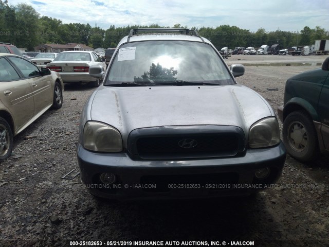 KM8SC73D53U425505 - 2003 HYUNDAI SANTA FE GLS/LX SILVER photo 6