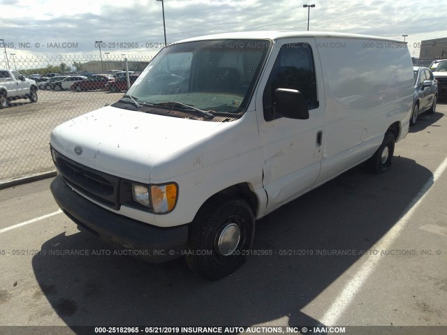 1FTRE1426WHC09263 - 1998 FORD ECONOLINE E150 VAN WHITE photo 2