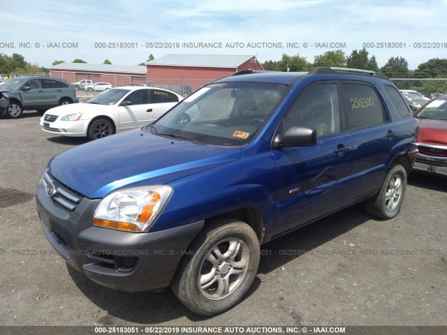 KNDJE723X77331918 - 2007 KIA SPORTAGE EX/LX BLUE photo 2