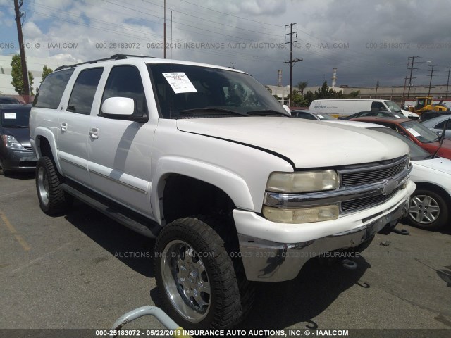 3GNGK26G72G180544 - 2002 CHEVROLET SUBURBAN K2500 WHITE photo 1