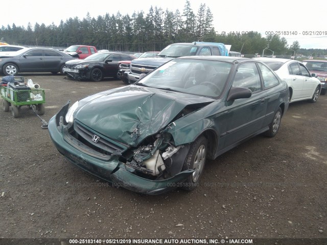 1HGEJ6226XL039643 - 1999 HONDA CIVIC DX GREEN photo 2