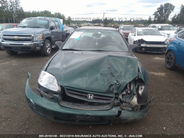 1HGEJ6226XL039643 - 1999 HONDA CIVIC DX GREEN photo 6