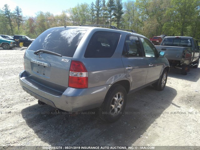 2HNYD18821H512499 - 2001 ACURA MDX TOURING BLUE photo 4