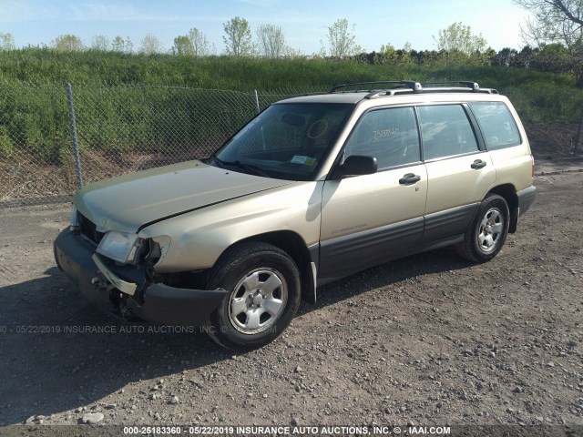 JF1SF63582H714678 - 2002 SUBARU FORESTER L GOLD photo 2