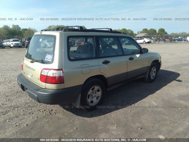 JF1SF63582H714678 - 2002 SUBARU FORESTER L GOLD photo 4