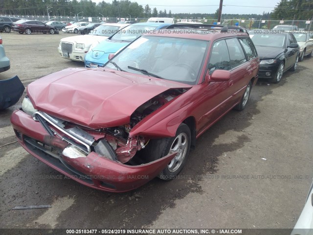 4S3BK6554S7319986 - 1995 SUBARU LEGACY LS/LSI RED photo 2