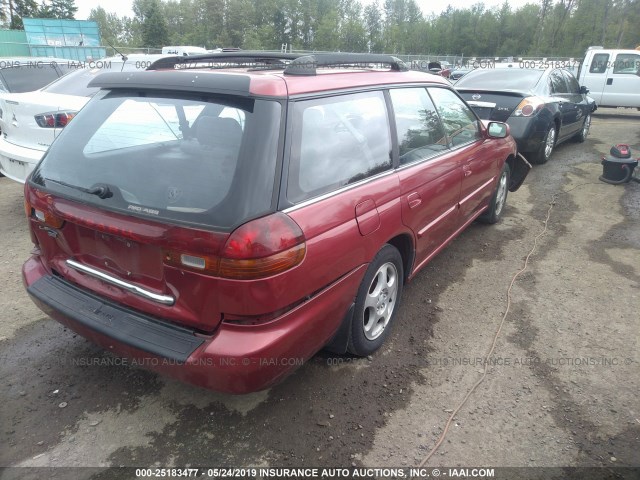 4S3BK6554S7319986 - 1995 SUBARU LEGACY LS/LSI RED photo 4