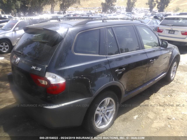 WBXPA93465WD14521 - 2005 BMW X3 3.0I BLACK photo 4