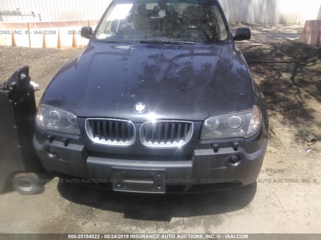 WBXPA93465WD14521 - 2005 BMW X3 3.0I BLACK photo 6