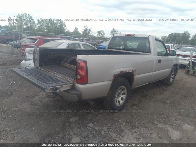 1GCEC14X55Z155026 - 2005 CHEVROLET SILVERADO C1500 BEIGE photo 4