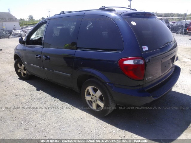 1D4GP45R55B285009 - 2005 DODGE CARAVAN SXT Dark Blue photo 3