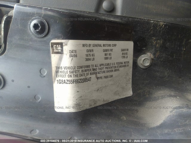 1G8AZ55F66Z208547 - 2006 SATURN ION LEVEL 2 红色 照片 9