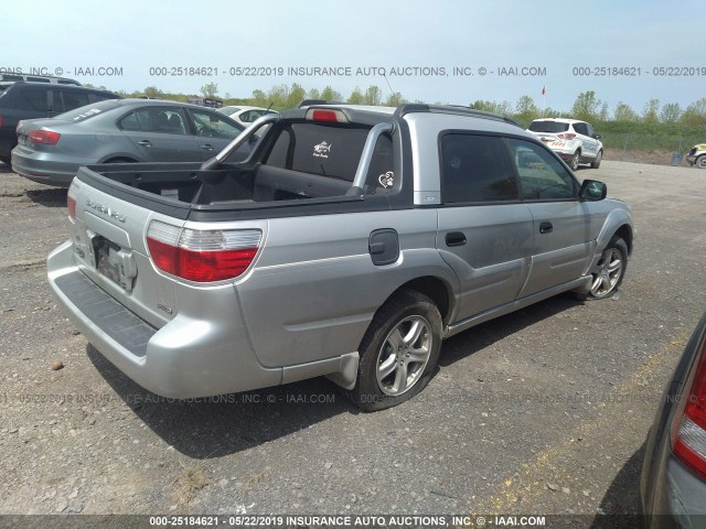 4S4BT62C067102159 - 2006 SUBARU BAJA SPORT SILVER photo 4