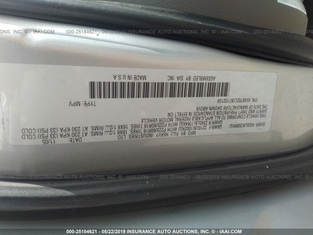 4S4BT62C067102159 - 2006 SUBARU BAJA SPORT SILVER photo 9