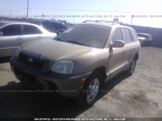 KM8SB12B34U655447 - 2004 HYUNDAI SANTA FE GL GOLD photo 2