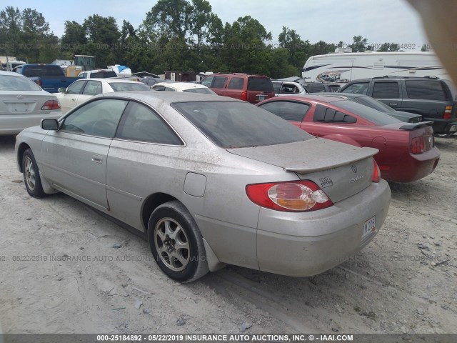 2T1CE22P12C008783 - 2002 TOYOTA CAMRY SOLARA SE SILVER photo 3