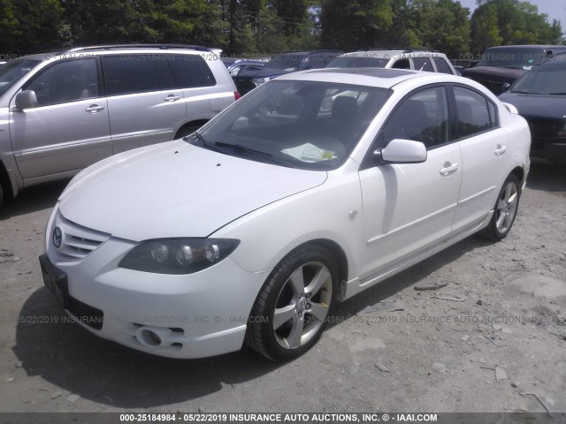 JM1BK324561422725 - 2006 MAZDA 3 S WHITE photo 2