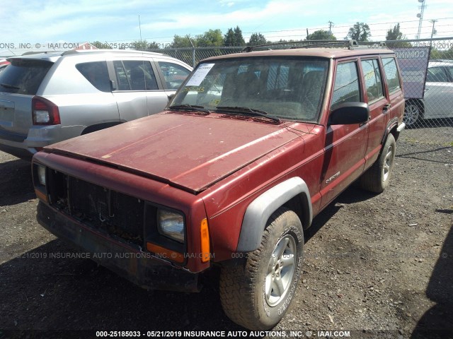 1J4FF28S9XL593516 - 1999 JEEP CHEROKEE SE RED photo 2