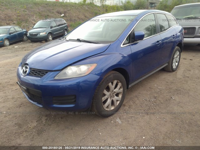 JM3ER293780188992 - 2008 MAZDA CX-7 BLUE photo 2