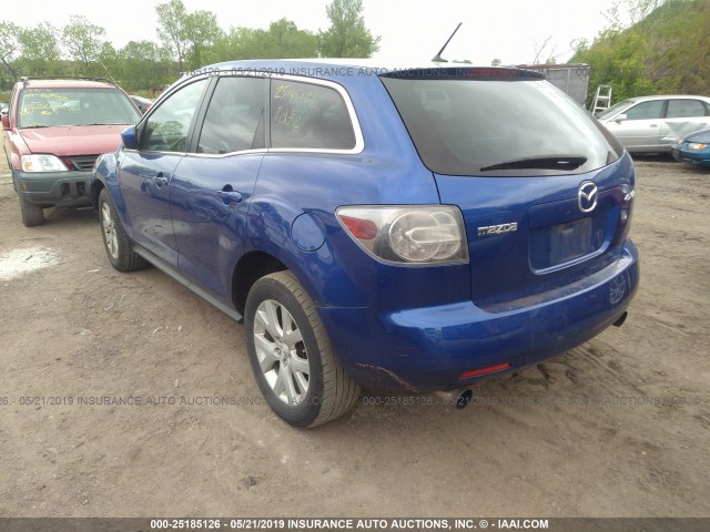 JM3ER293780188992 - 2008 MAZDA CX-7 BLUE photo 3