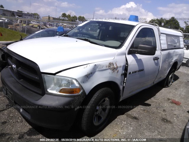 3C6JD6DT1CG130618 - 2012 DODGE RAM 1500 ST WHITE photo 2