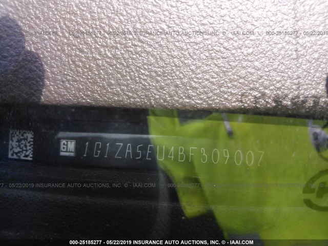 1G1ZA5EU4BF309007 - 2011 CHEVROLET MALIBU LS GRAY photo 9