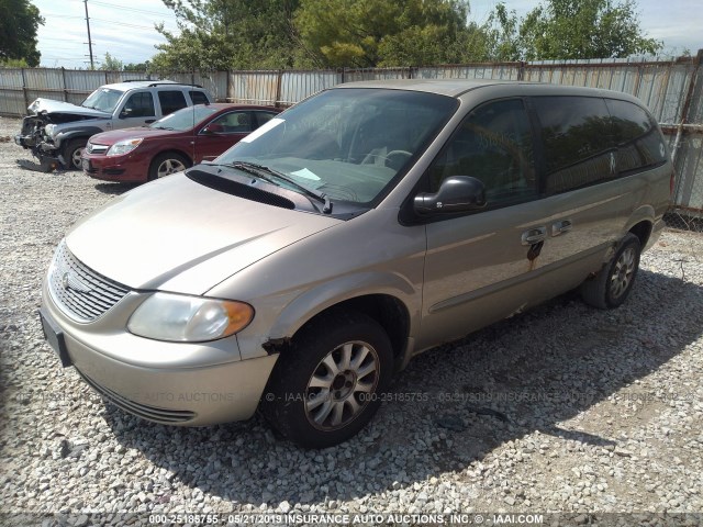 2C4GP44302R504577 - 2002 CHRYSLER TOWN & COUNTRY LX GOLD photo 2