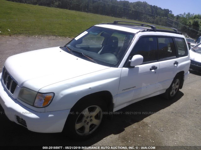 JF1SF65671H730486 - 2001 SUBARU FORESTER S WHITE photo 2