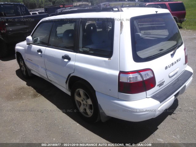 JF1SF65671H730486 - 2001 SUBARU FORESTER S WHITE photo 3