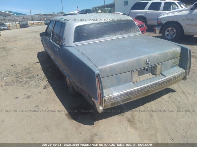 1G6CB533XL4203505 - 1990 CADILLAC FLEETWOOD BLUE photo 3