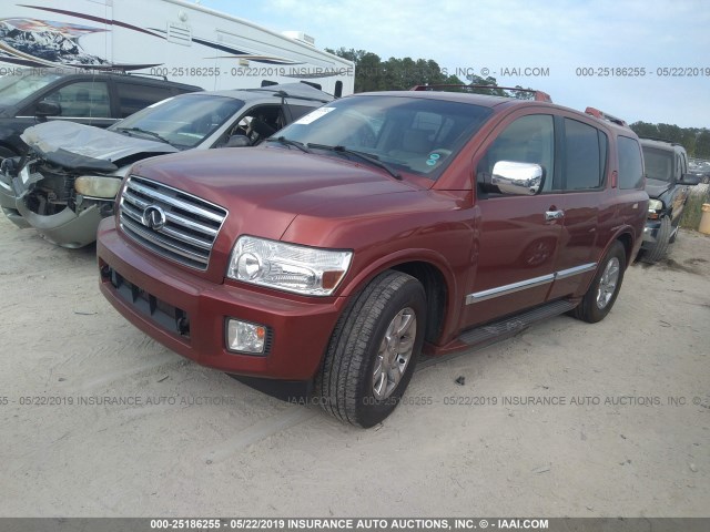 5N3AA08AX4N809953 - 2004 INFINITI QX56 BURGUNDY photo 2