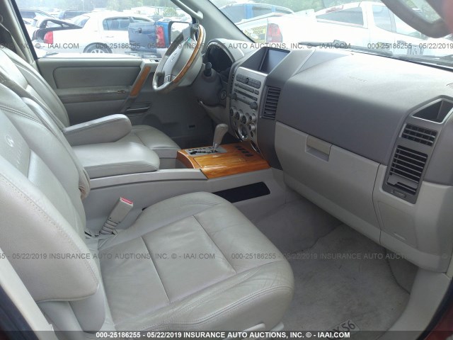 5N3AA08AX4N809953 - 2004 INFINITI QX56 BURGUNDY photo 5