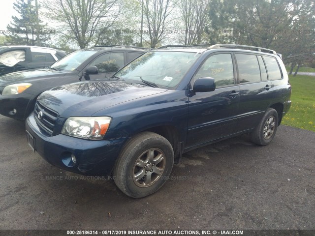 JTEEP21A070227683 - 2007 TOYOTA HIGHLANDER SPORT/LIMITED BLUE photo 2