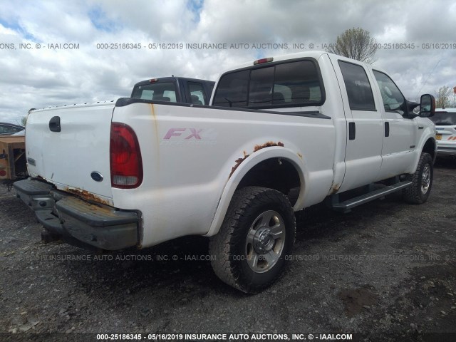 1FTWW31P75EA48434 - 2005 FORD F350 SRW SUPER DUTY WHITE photo 4