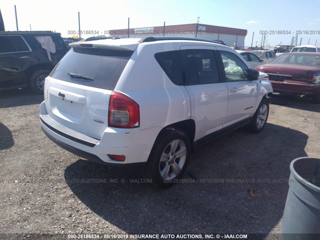 1J4NT1FB9BD260950 - 2011 JEEP COMPASS SPORT WHITE photo 4