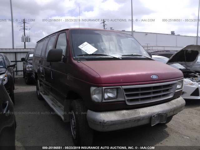 1FBJS31H5RHA26486 - 1994 FORD ECONOLINE E350 SUPER DUTY MAROON photo 1