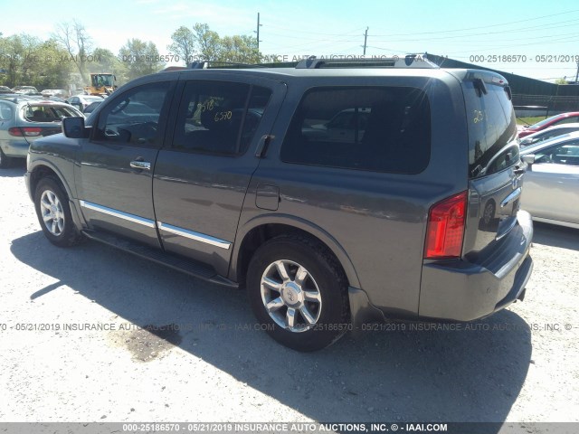 5N3AA08C75N809654 - 2005 INFINITI QX56 GRAY photo 3