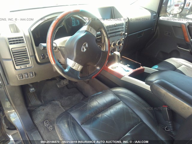 5N3AA08C75N809654 - 2005 INFINITI QX56 GRAY photo 5