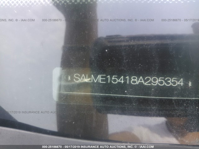 SALME15418A295354 - 2008 LAND ROVER RANGE ROVER  BLACK photo 9
