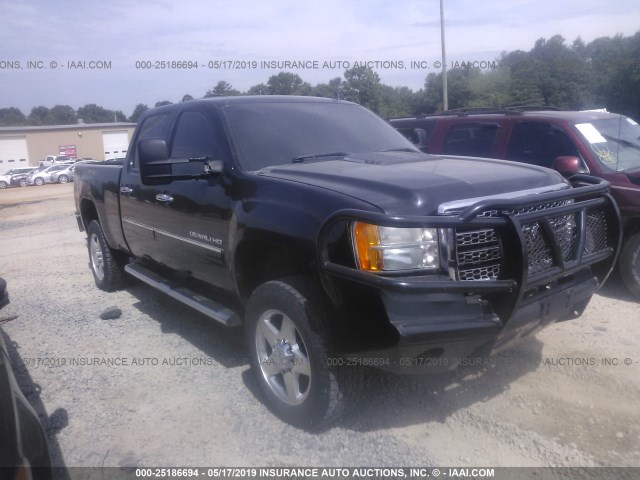 1GT125E87DF120813 - 2013 GMC SIERRA K2500 DENALI BLACK photo 1