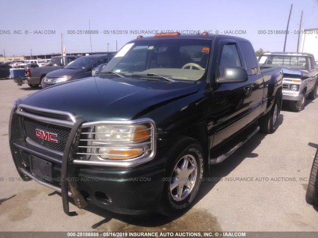 2GTFK69U221354073 - 2002 GMC SIERRA K1500 DENALI GREEN photo 2